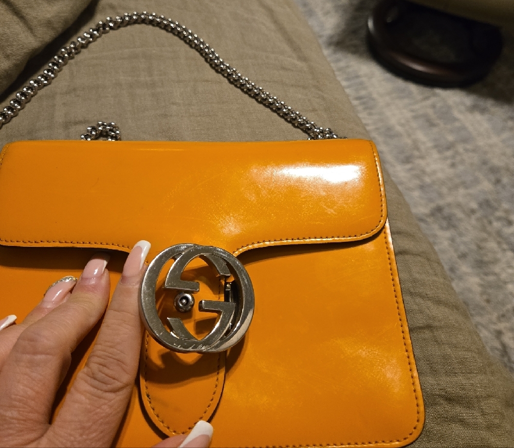Gucci Orange Crossbody Bag with Silver Hardware...AUTHENTIC - Picture 5 of 5